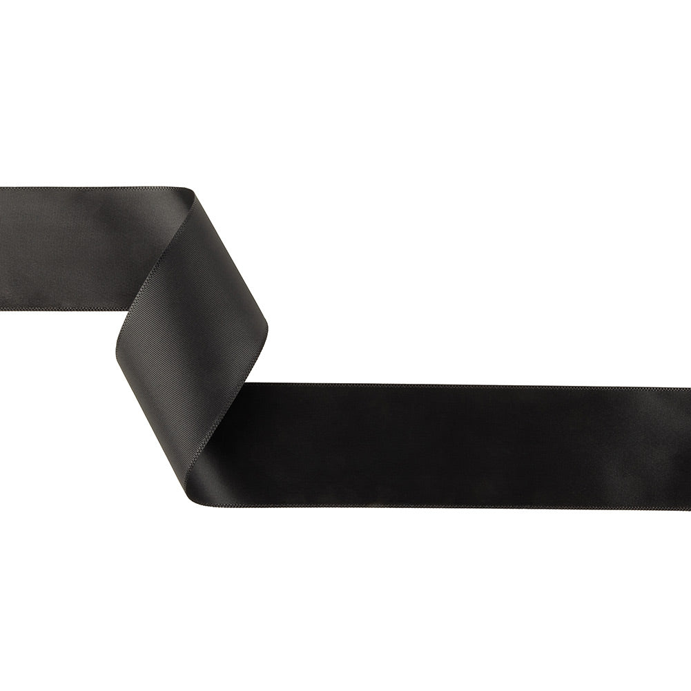 Anthracite Single Faced Satin Ribbon - 1.5" Anthracite Single Faced Satin Ribbon - 1.5"