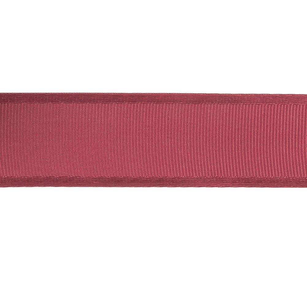 Dark Pink Grosgrain Ribbon with Satin Borders - 1" Detail Dark Pink Grosgrain Ribbon with Satin Borders - 1" Detail