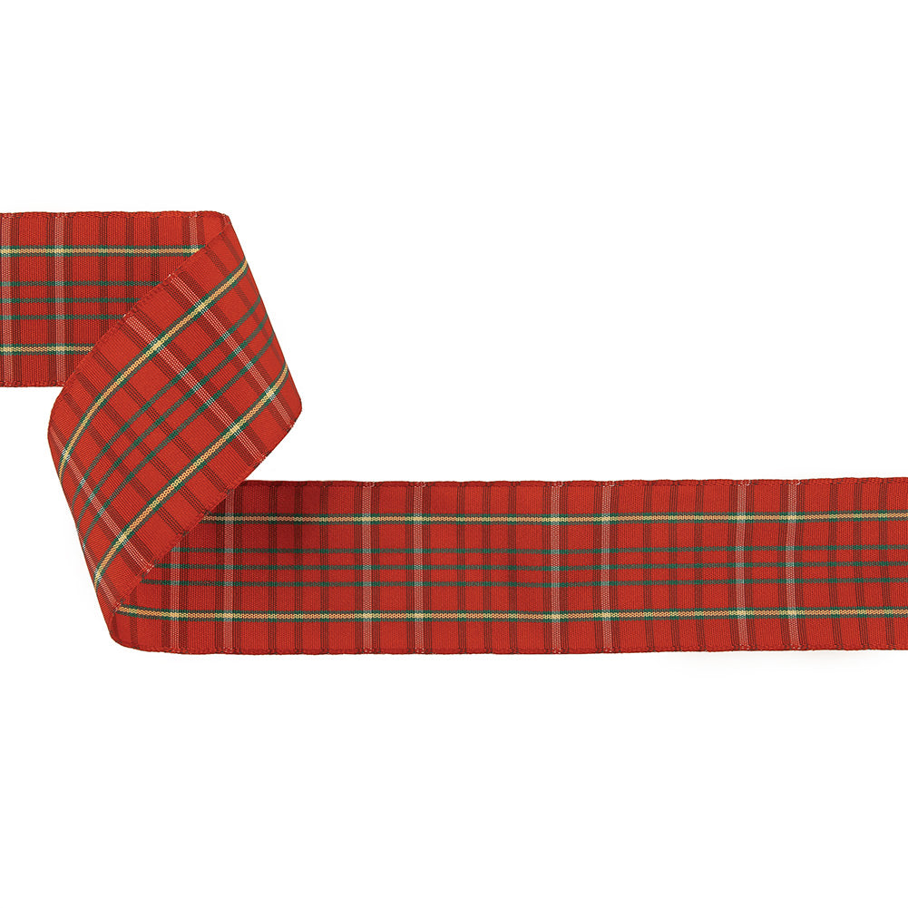 Red, Green, and Yellow Plaid Woven Ribbon - 1.5" Red, Green, and Yellow Plaid Woven Ribbon - 1.5"