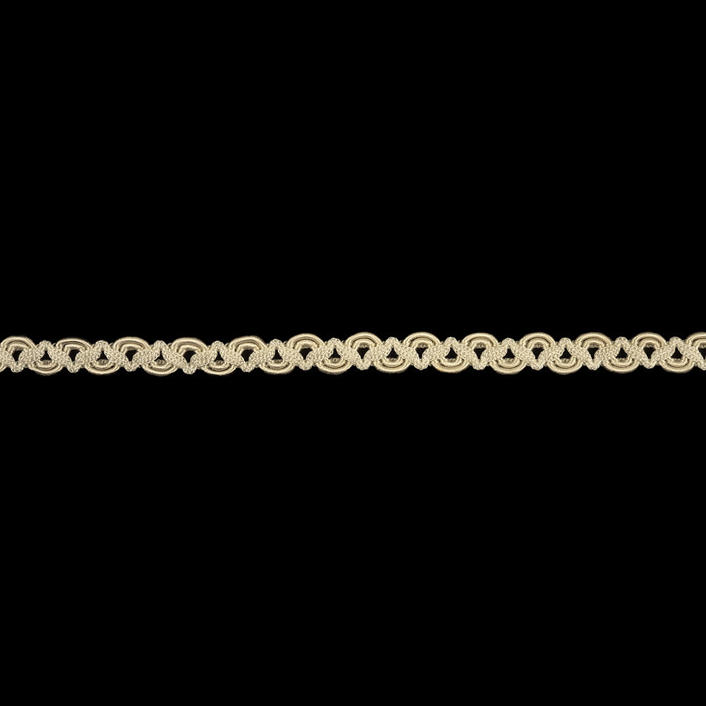 White Swan Waves and Zig Zags Gimp Braided Trim - 0.375" White Swan Waves and Zig Zags Gimp Braided Trim - 0.375"