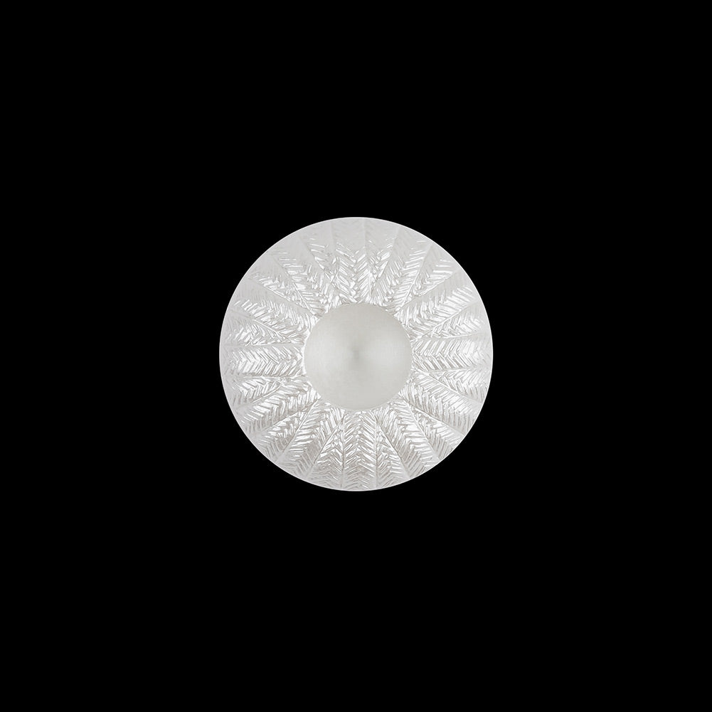 Italian White Abstract Radial Textured Shank Back Button - 24L/15mm Italian White Abstract Radial Textured Shank Back Button - 24L/15mm