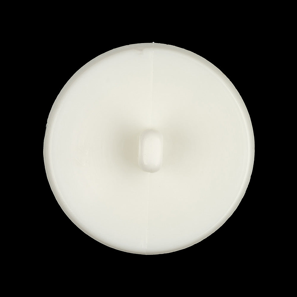Italian White Faceted Decorative Shank Back Button - 44L/28mm Detail Italian White Faceted Decorative Shank Back Button - 44L/28mm Detail