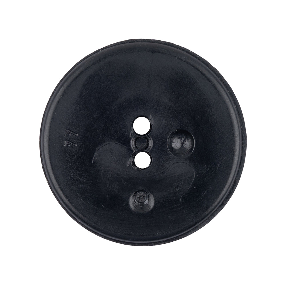 Black Multi Faceted 2-Hole Plastic Coat Button - 44L/28mm Detail Black Multi Faceted 2-Hole Plastic Coat Button - 44L/28mm Detail