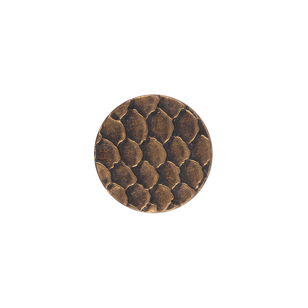 Italian Bronze Scales Shank Back Metal Button - 24L/15mm Italian Bronze Scales Shank Back Metal Button - 24L/15mm