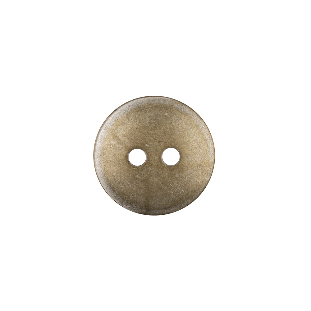 Italian Silver Brass Geometric 2-Hole Metal Saucer Button - 24L/15mm Detail Italian Silver Brass Geometric 2-Hole Metal Saucer Button - 24L/15mm Detail
