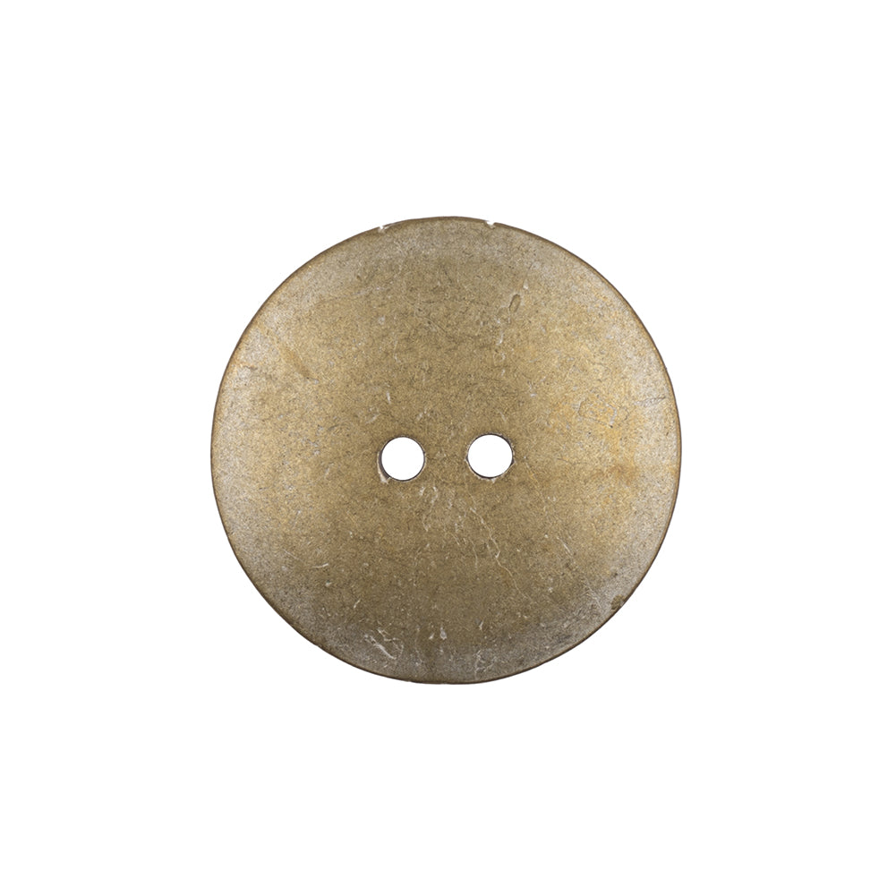 Italian Silver Brass Geometric 2-Hole Metal Saucer Button - 36L/23mm Detail Italian Silver Brass Geometric 2-Hole Metal Saucer Button - 36L/23mm Detail