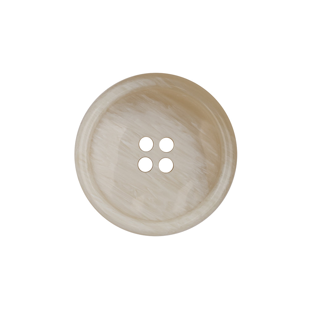Turtledove and Kelp Striated 4-Hole Plastic Jacket Button - 36L/23mm Turtledove and Kelp Striated 4-Hole Plastic Jacket Button - 36L/23mm