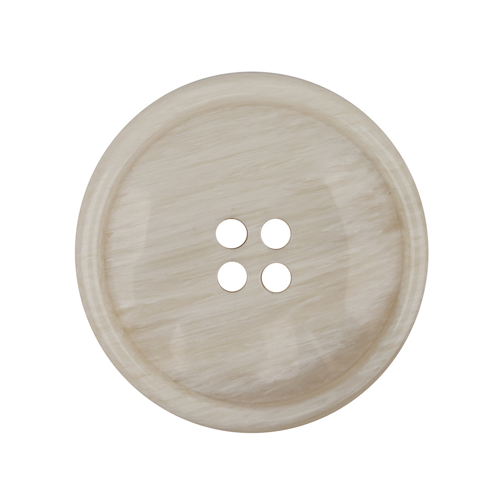 Turtledove and Kelp Striated 4-Hole Plastic Jacket Button - 44L/28mm Turtledove and Kelp Striated 4-Hole Plastic Jacket Button - 44L/28mm