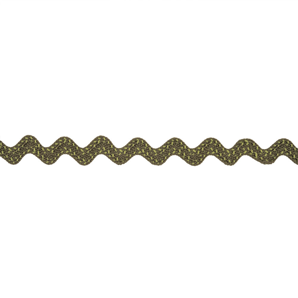 Grayish Green Two-Tone Ric Rac Braid - 0.75" Grayish Green Two-Tone Ric Rac Braid - 0.75"