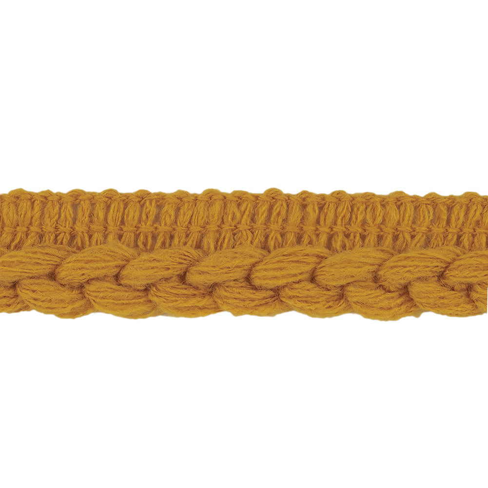 Golden Yellow Braid Trim with Lip - 0.75" Detail Golden Yellow Braid Trim with Lip - 0.75" Detail