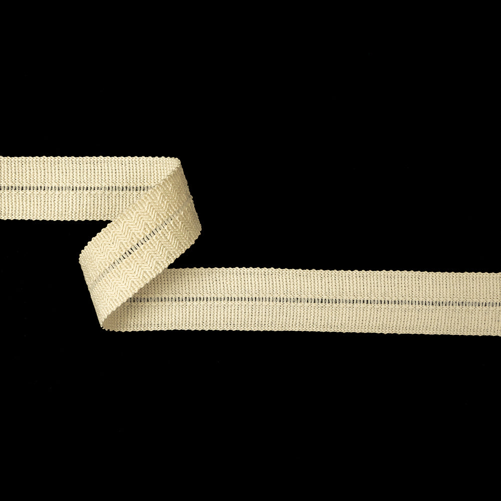 Cloud Cream Wool Foldover Braided Trim - 1" Cloud Cream Wool Foldover Braided Trim - 1"