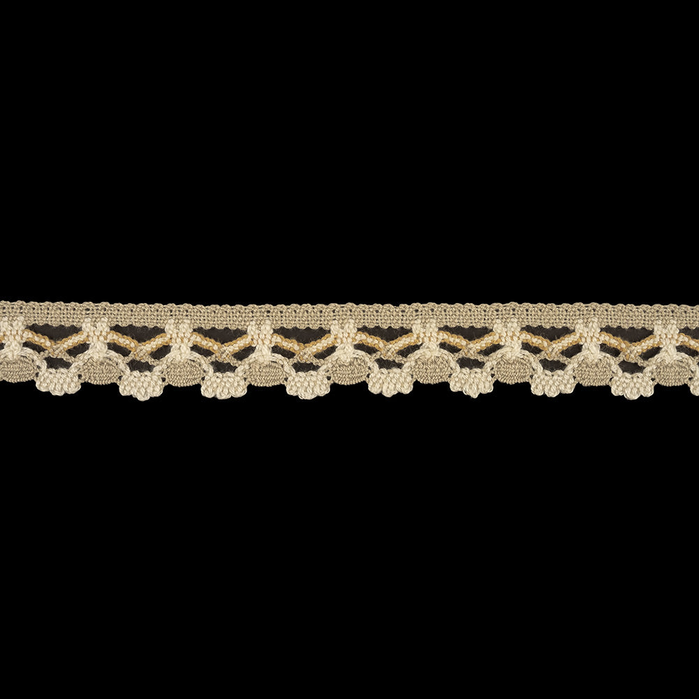 Gray, Beige and White Crochet Lace Trim - 1.25" Gray, Beige and White Crochet Lace Trim - 1.25"