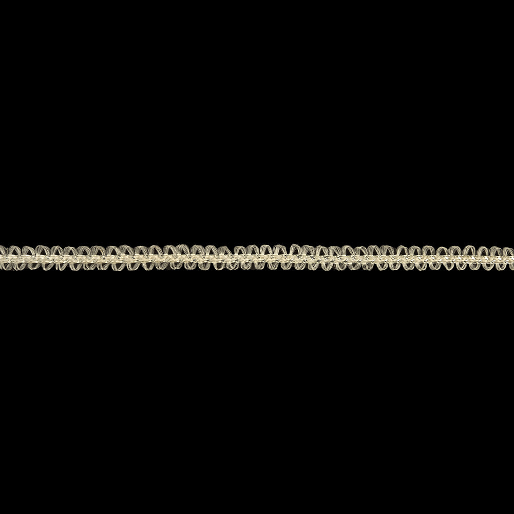Cloud Dancer and Metallic Silver Loopy Braided Trim - 0.25" Cloud Dancer and Metallic Silver Loopy Braided Trim - 0.25"