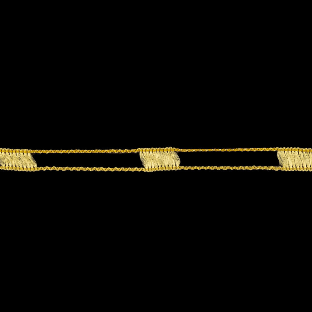 Pale Yellow Fine Rail Lace Trim - 0.2" Detail Pale Yellow Fine Rail Lace Trim - 0.2" Detail