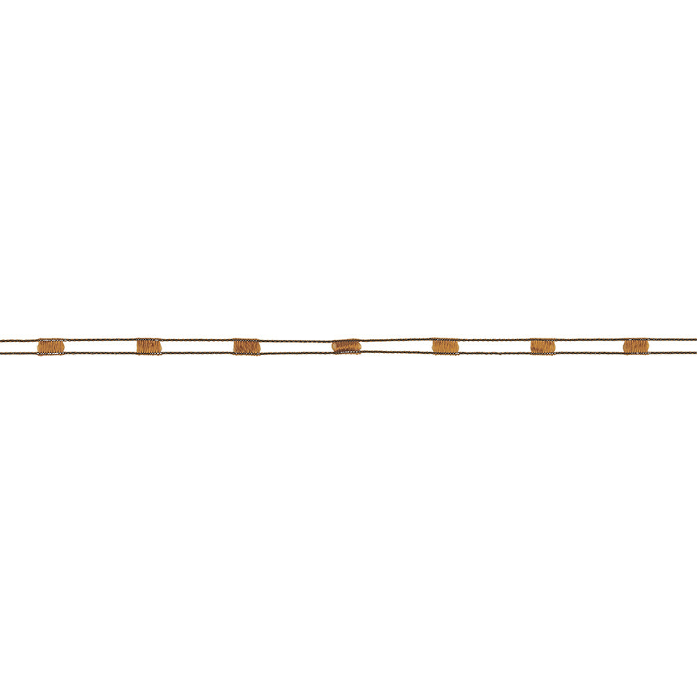 Black and Brown Fine Rail Lace Trim - 0.2" Black and Brown Fine Rail Lace Trim - 0.2"