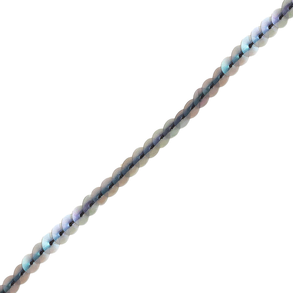 Matte Iridescent Translucent Flat Sequins Trim - 6mm Detail Matte Iridescent Translucent Flat Sequins Trim - 6mm Detail