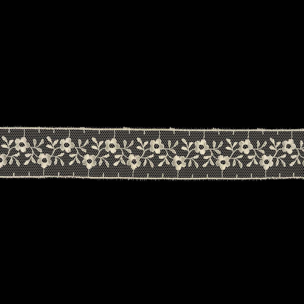 Cloud Dancer Floral Embroidered Lace Trim - 1.25" Cloud Dancer Floral Embroidered Lace Trim - 1.25"