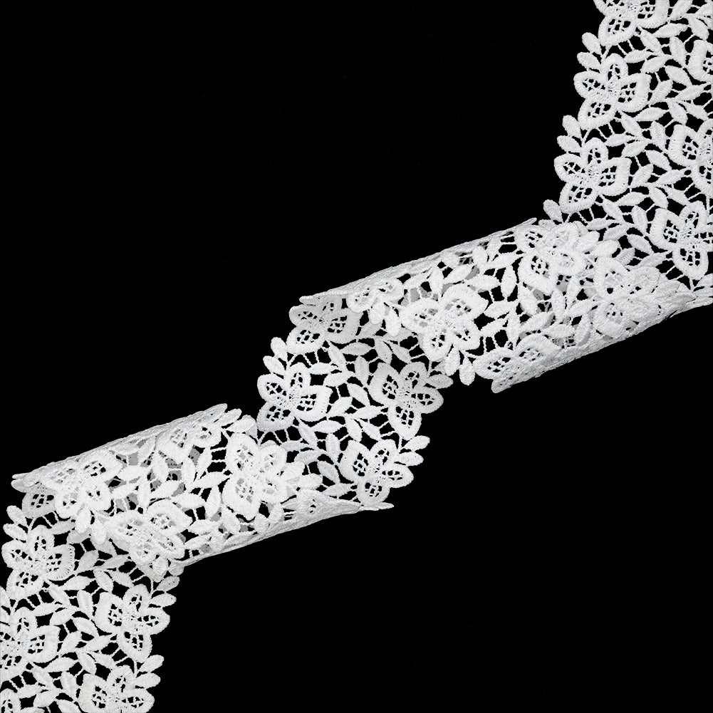White Flowering Vines Venise Lace Trim - 2.375" White Flowering Vines Venise Lace Trim - 2.375"