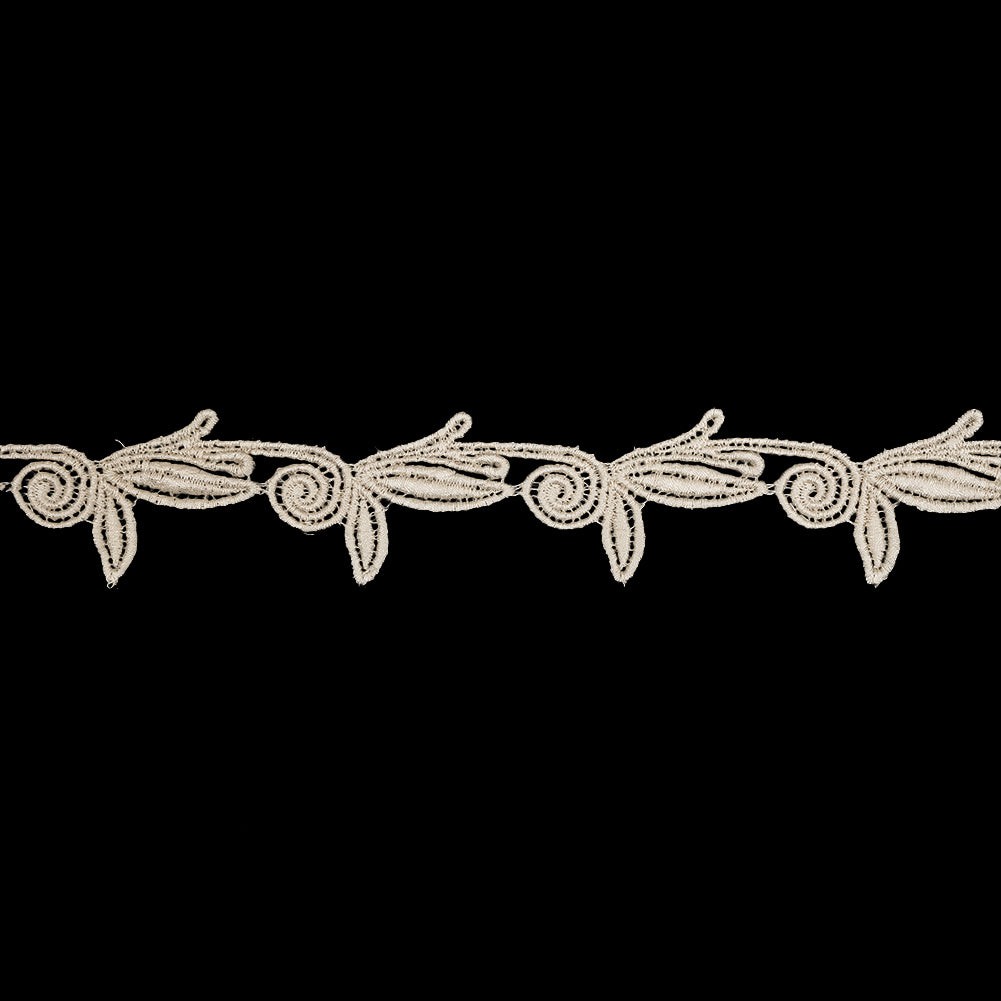 Creme Brulee Stylized Floral Venise Lace Trim - 1.5" Creme Brulee Stylized Floral Venise Lace Trim - 1.5"