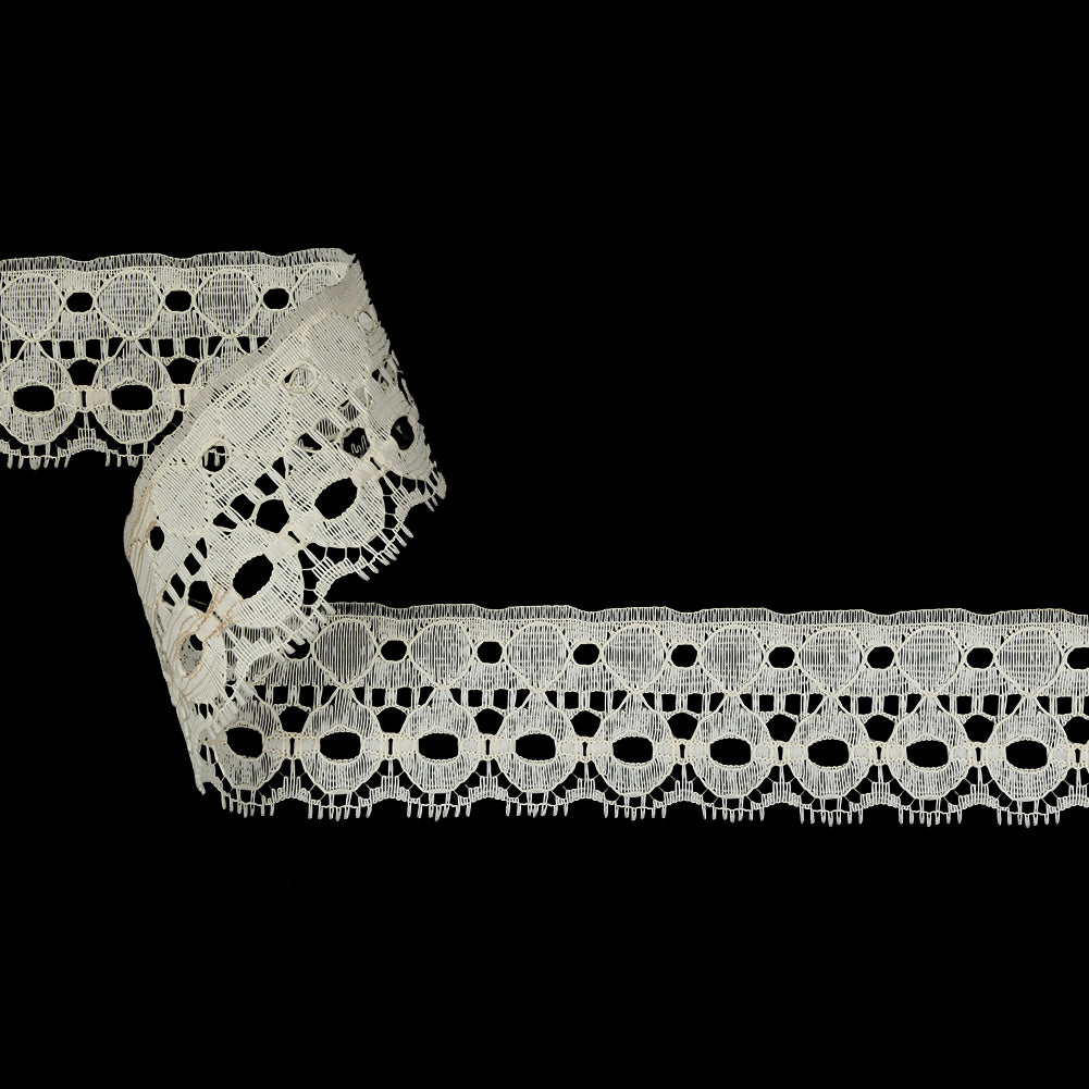 Ivory Geometric Lace Trim - 1.625" Ivory Geometric Lace Trim - 1.625"