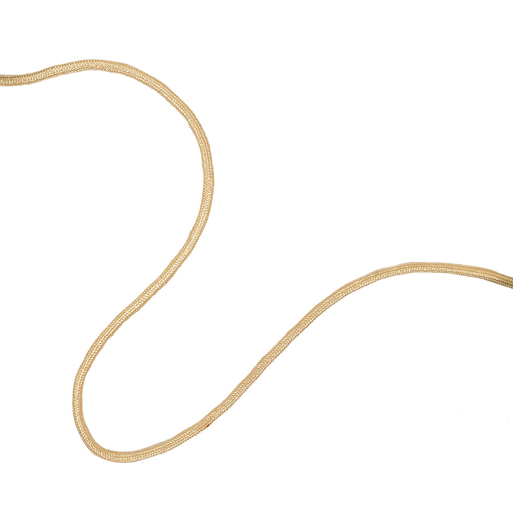 Beige Luminous Cotton Blend Braided Cord - 3mm Beige Luminous Cotton Blend Braided Cord - 3mm
