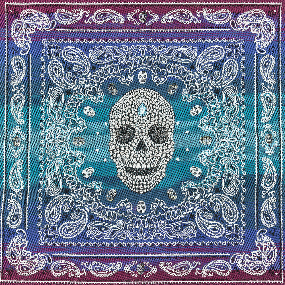 French Bleu Multi Diamonds and Bandanas Oversized Square Patch - 18.875" French Bleu Multi Diamonds and Bandanas Oversized Square Patch - 18.875"