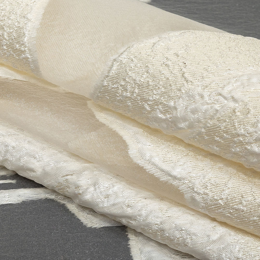 Metallic Cream Marbled Veins Luxury Burnout Brocade Panel Folded Metallic Cream Marbled Veins Luxury Burnout Brocade Panel Folded