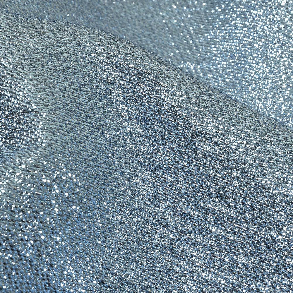 Geode Metallic Blue and Silver Crackle Luxury Brocade Folded Geode Metallic Blue and Silver Crackle Luxury Brocade Folded