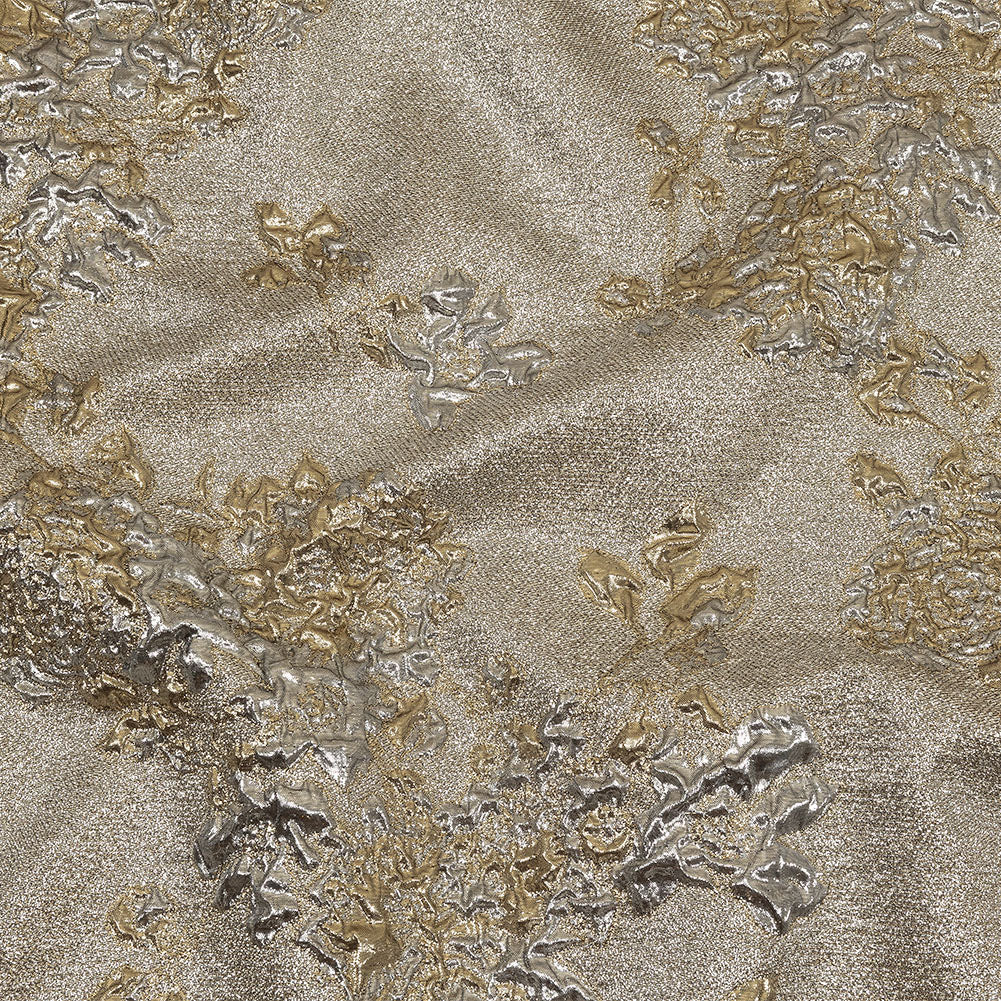 Metallic Silver and Gold Floral Luxury Brocade Metallic Silver and Gold Floral Luxury Brocade