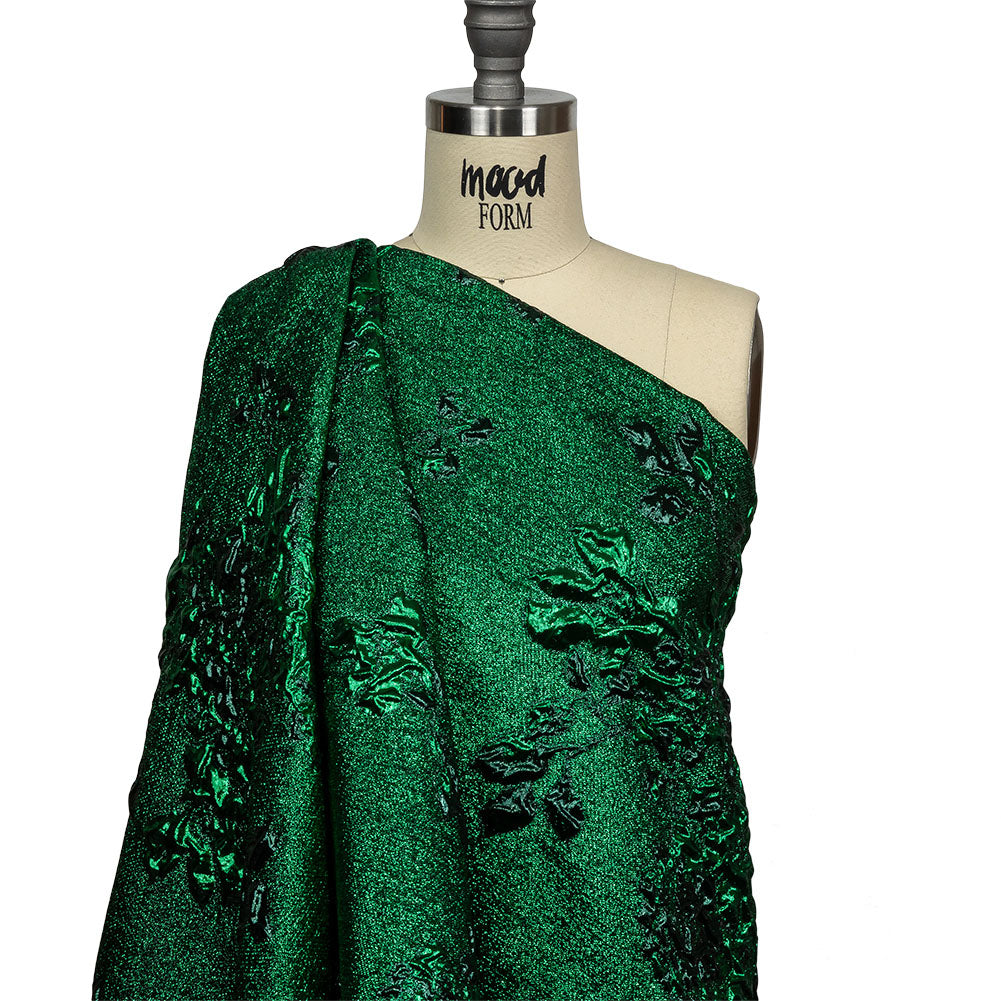 Metallic Emerald and Forest Floral Luxury Brocade Drape Metallic Emerald and Forest Floral Luxury Brocade Drape