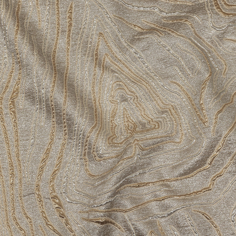 Metallic Silver, Gold and Beige Contour Lines Luxury Brocade Metallic Silver, Gold and Beige Contour Lines Luxury Brocade