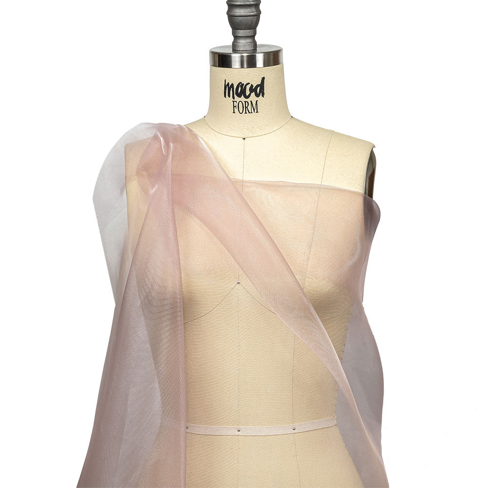 Stiff Mesh-Like Polyester Organza - Powder Pink - Iris Collection Drape Stiff Mesh-Like Polyester Organza - Powder Pink - Iris Collection Drape