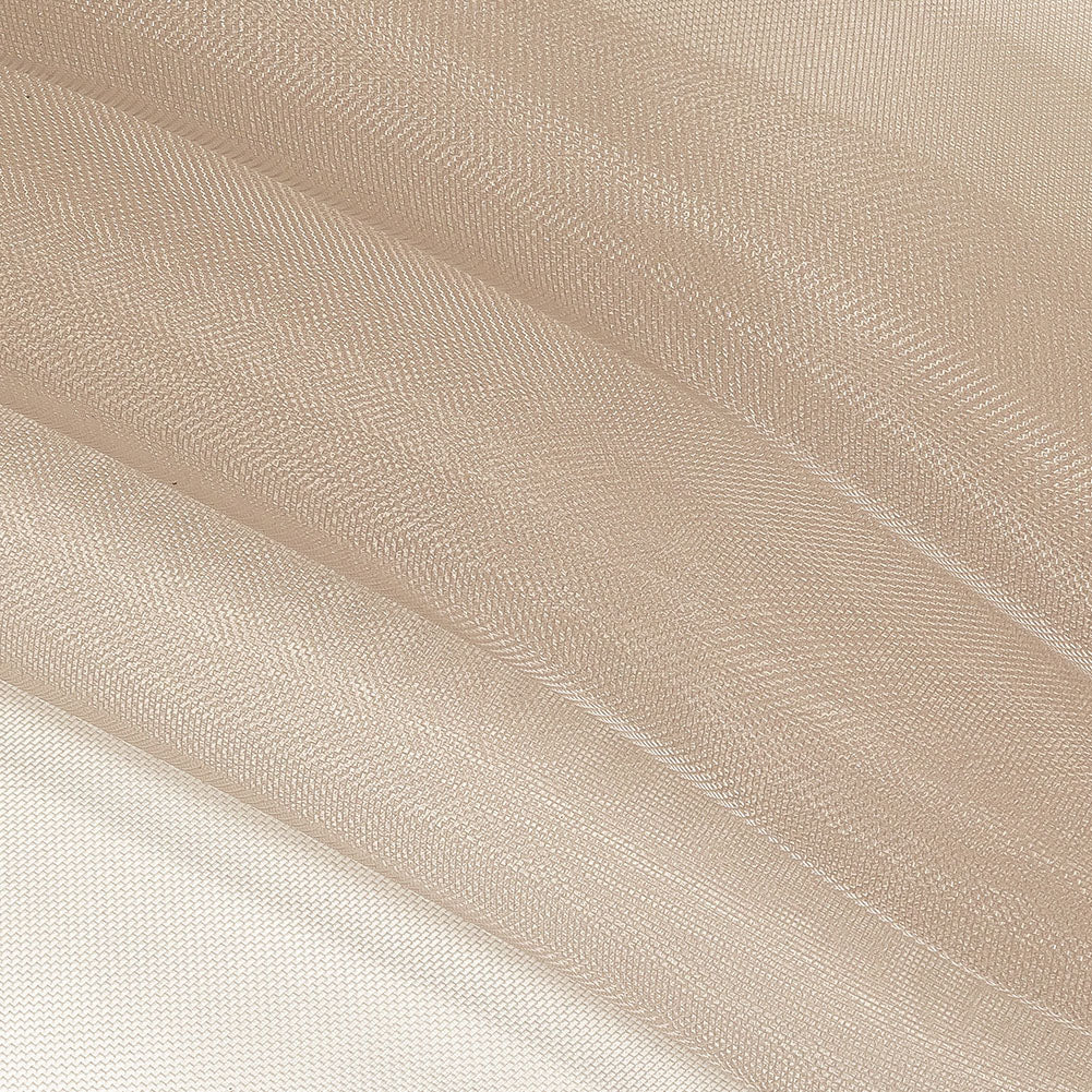 Stiff Mesh-Like Polyester Organza - Beige - Iris Collection Folded Stiff Mesh-Like Polyester Organza - Beige - Iris Collection Folded