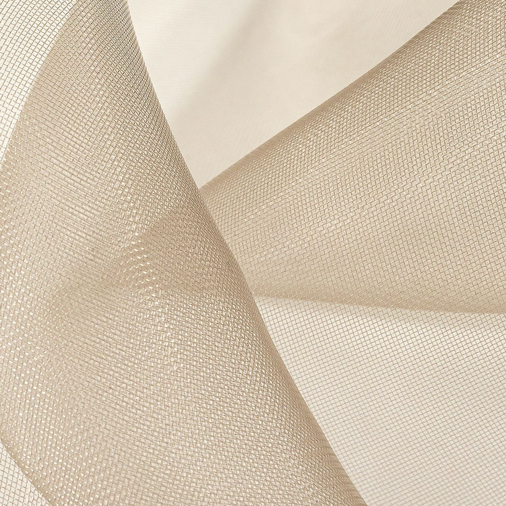 Stiff Mesh-Like Polyester Organza - Beige - Iris Collection Detail Stiff Mesh-Like Polyester Organza - Beige - Iris Collection Detail