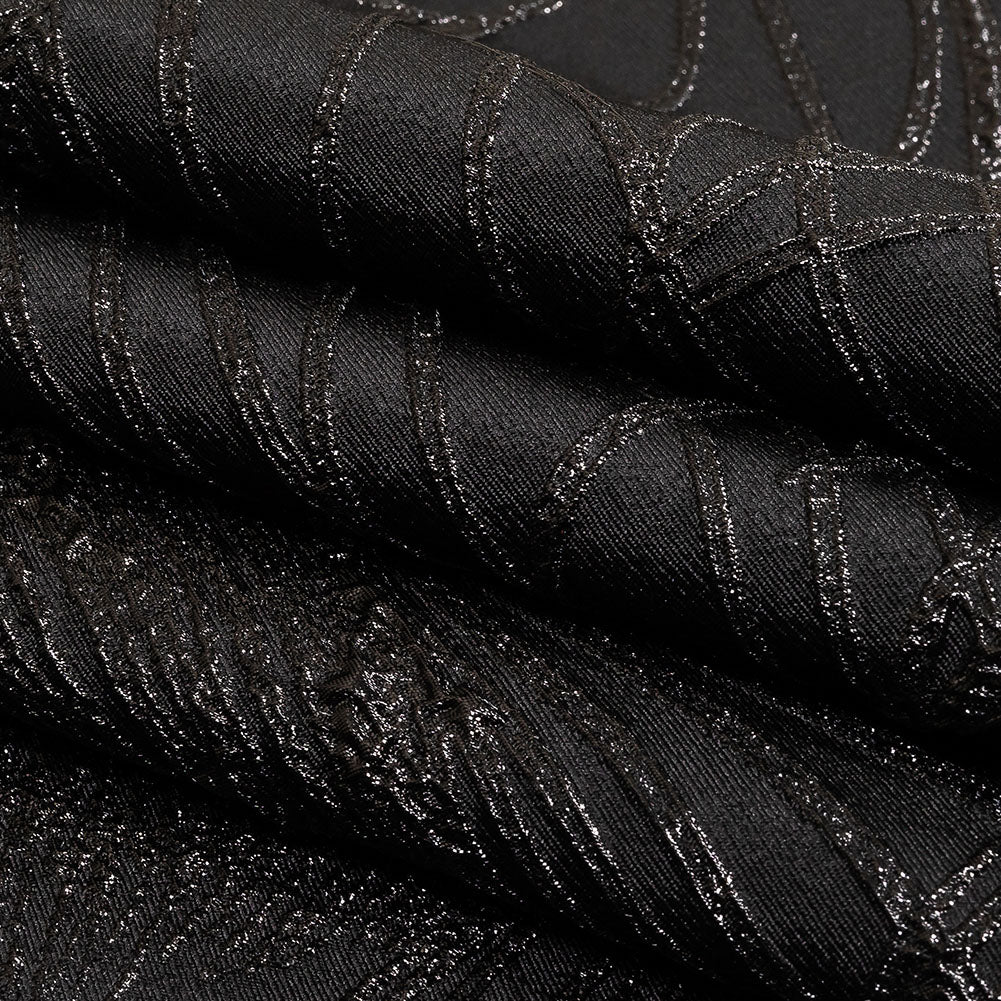 Metallic Black Feathers Luxury Brocade Folded Metallic Black Feathers Luxury Brocade Folded