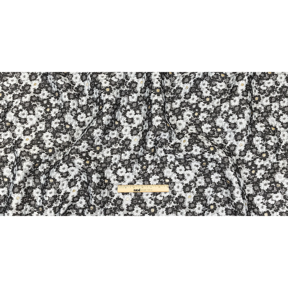 Black, Gray and Metallic Gold Floral Luxury Brocade Full Black, Gray and Metallic Gold Floral Luxury Brocade Full
