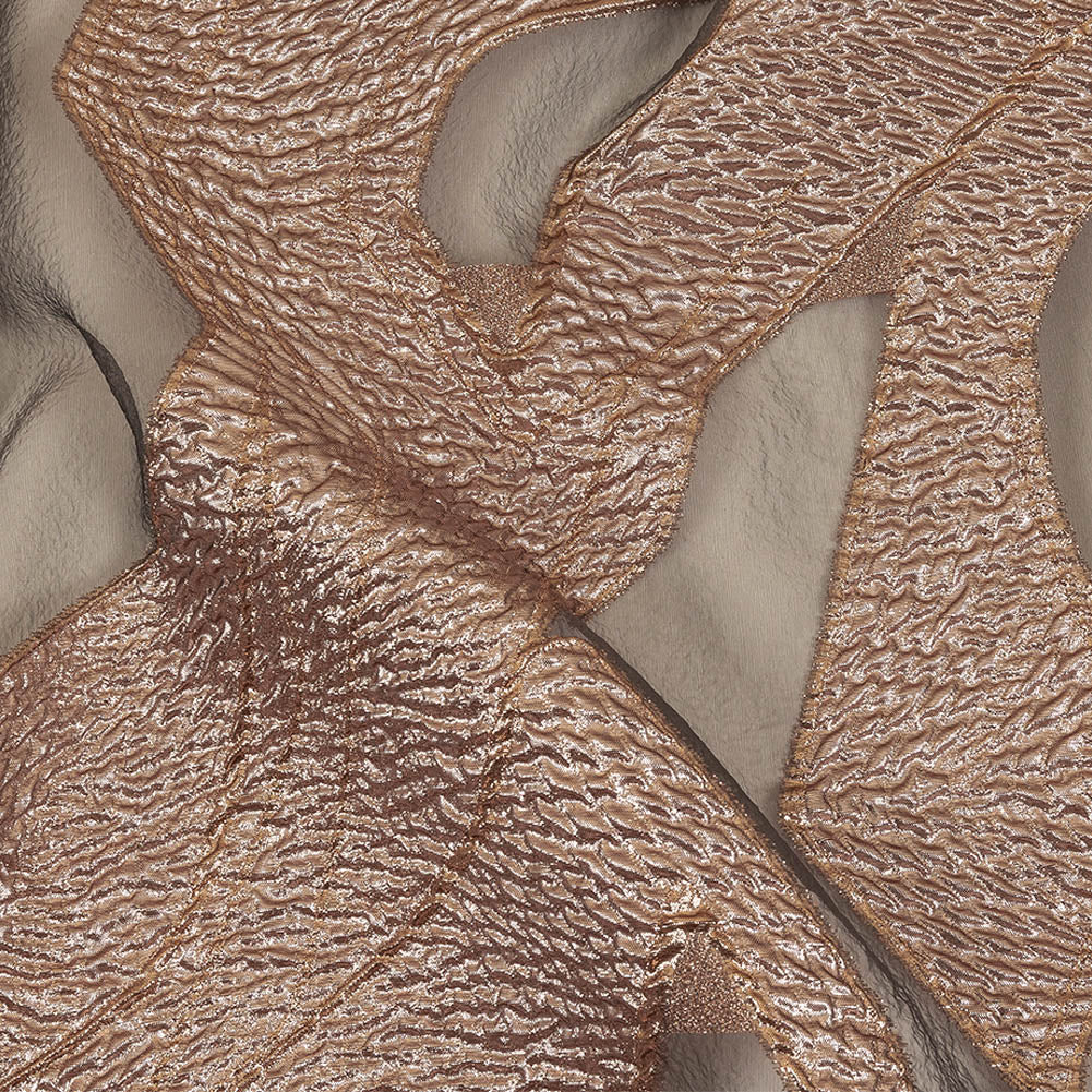 Metallic Rose Gold Abstract Luxury Burnout Brocade Metallic Rose Gold Abstract Luxury Burnout Brocade