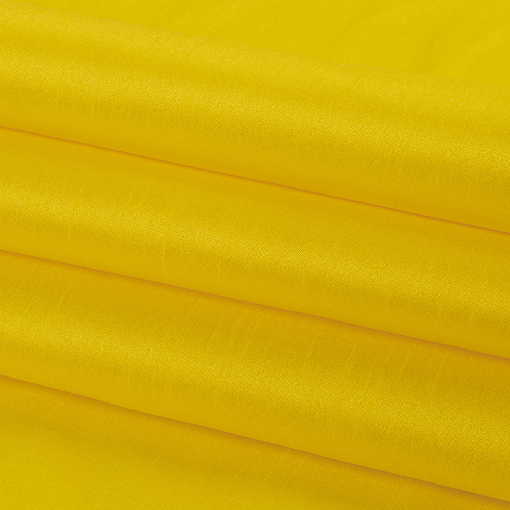 Polyester Shantung - Sunshine Yellow - Eirian Collection Detail Polyester Shantung - Sunshine Yellow - Eirian Collection Detail