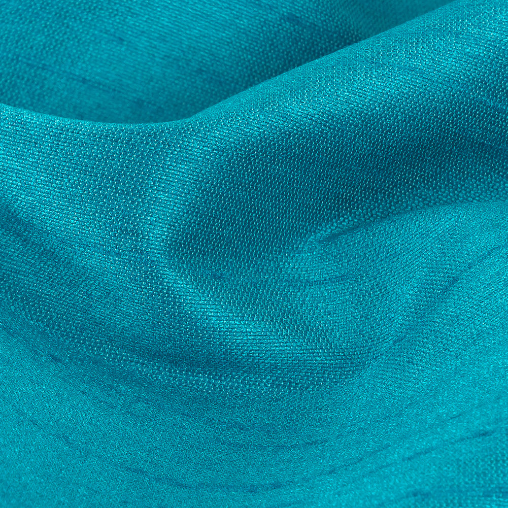 Polyester Shantung - Teal Blue - Eirian Collection - Detail Polyester Shantung - Teal Blue - Eirian Collection - Detail