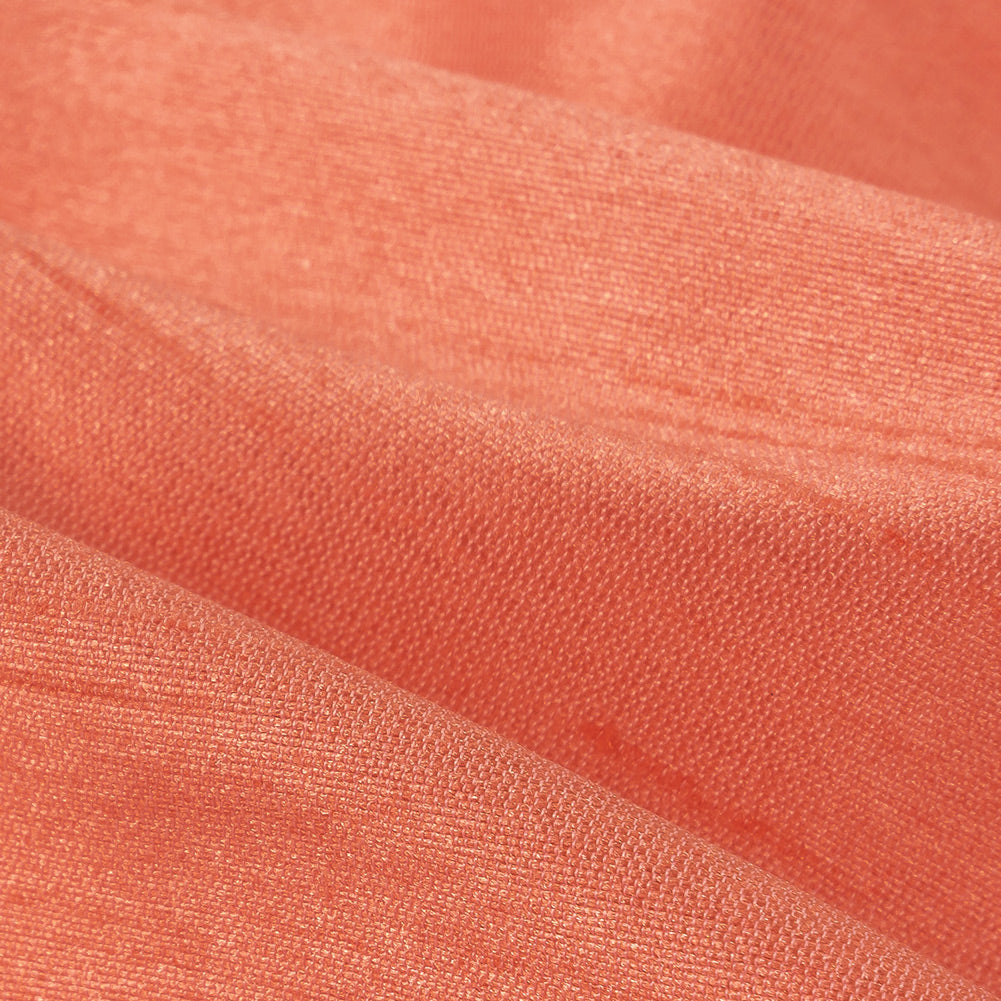 Polyester Shantung - Coral - Eirian Collection - Detail Polyester Shantung - Coral - Eirian Collection - Detail