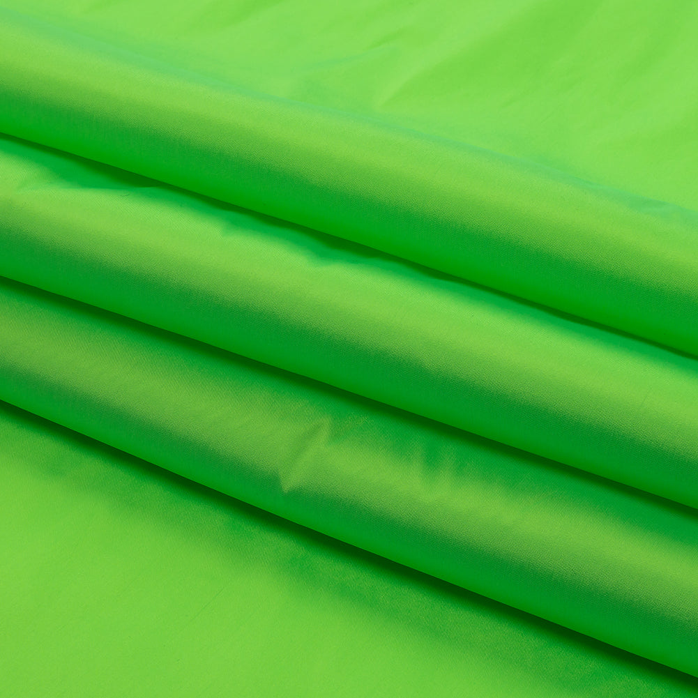 Polyester Taffeta - Plain Dyed Neon Green - Bellamy Collection Folded Polyester Taffeta - Plain Dyed Neon Green - Bellamy Collection Folded