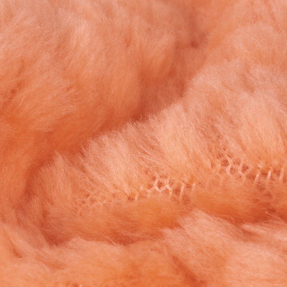 Papaya Punch Plush Polyester Bubble Fleece Detail Papaya Punch Plush Polyester Bubble Fleece Detail