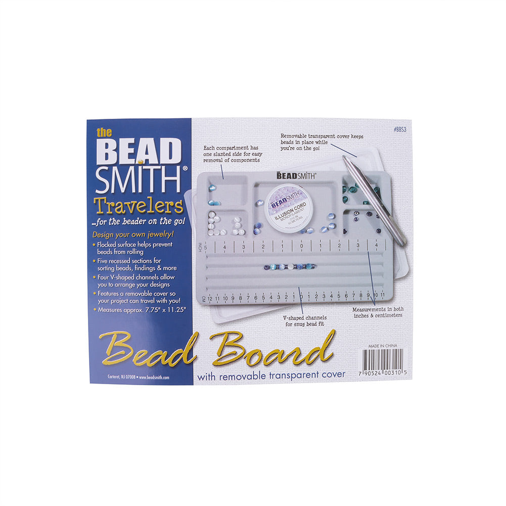 Mini 3 Channel Bead Board With Lid - 7.75" x 11.25" Folded