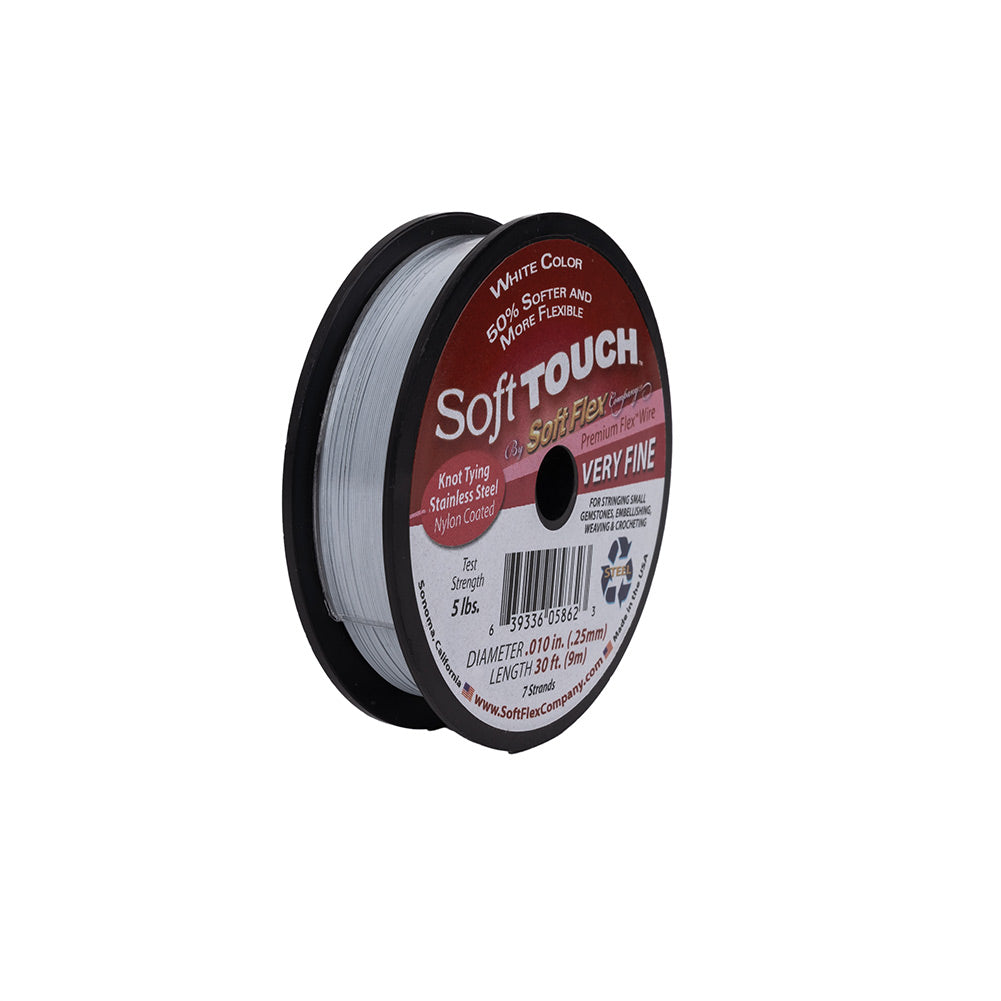 Soft Touch White .010 Stainless Steel Wire - 30 FT Folded