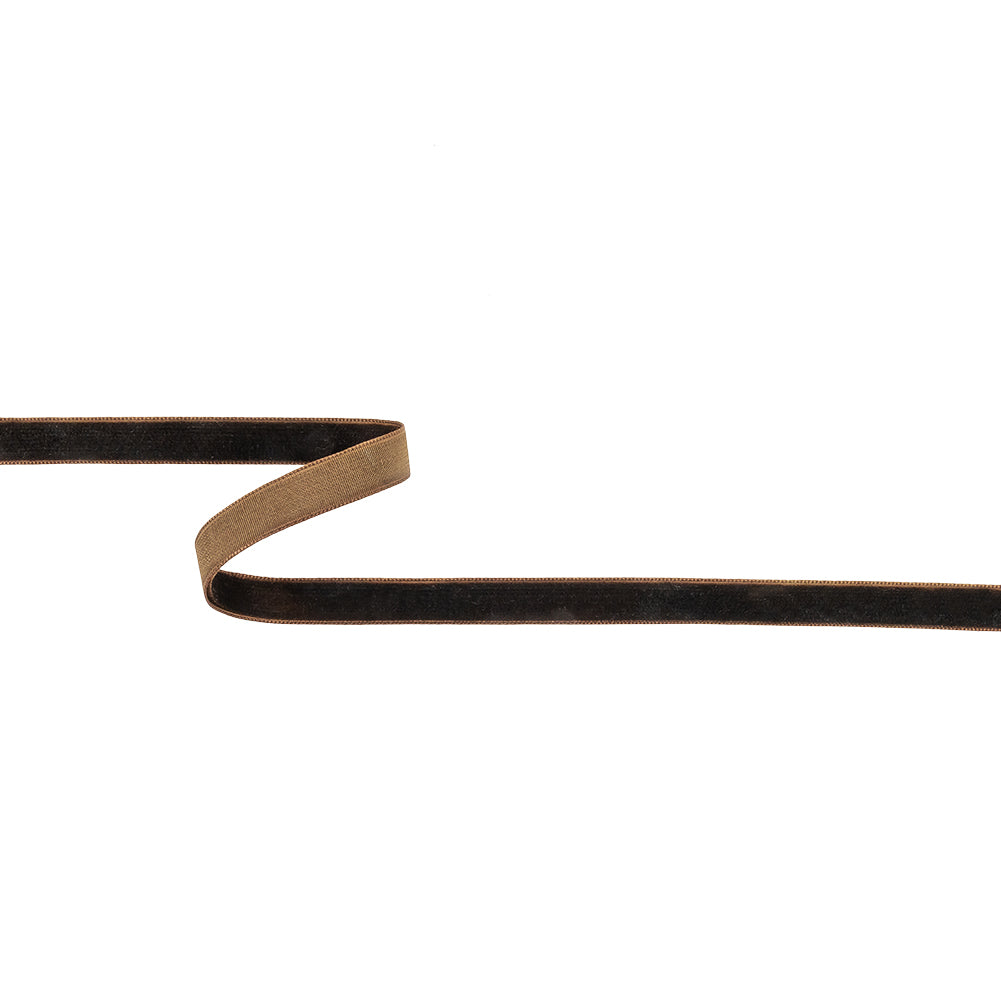 Toffee Single Face Velvet Ribbon - 0.375" Toffee Single Face Velvet Ribbon - 0.375"