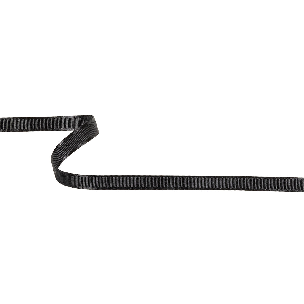 Caviar Grosgrain Ribbon - 0.375" Caviar Grosgrain Ribbon - 0.375"