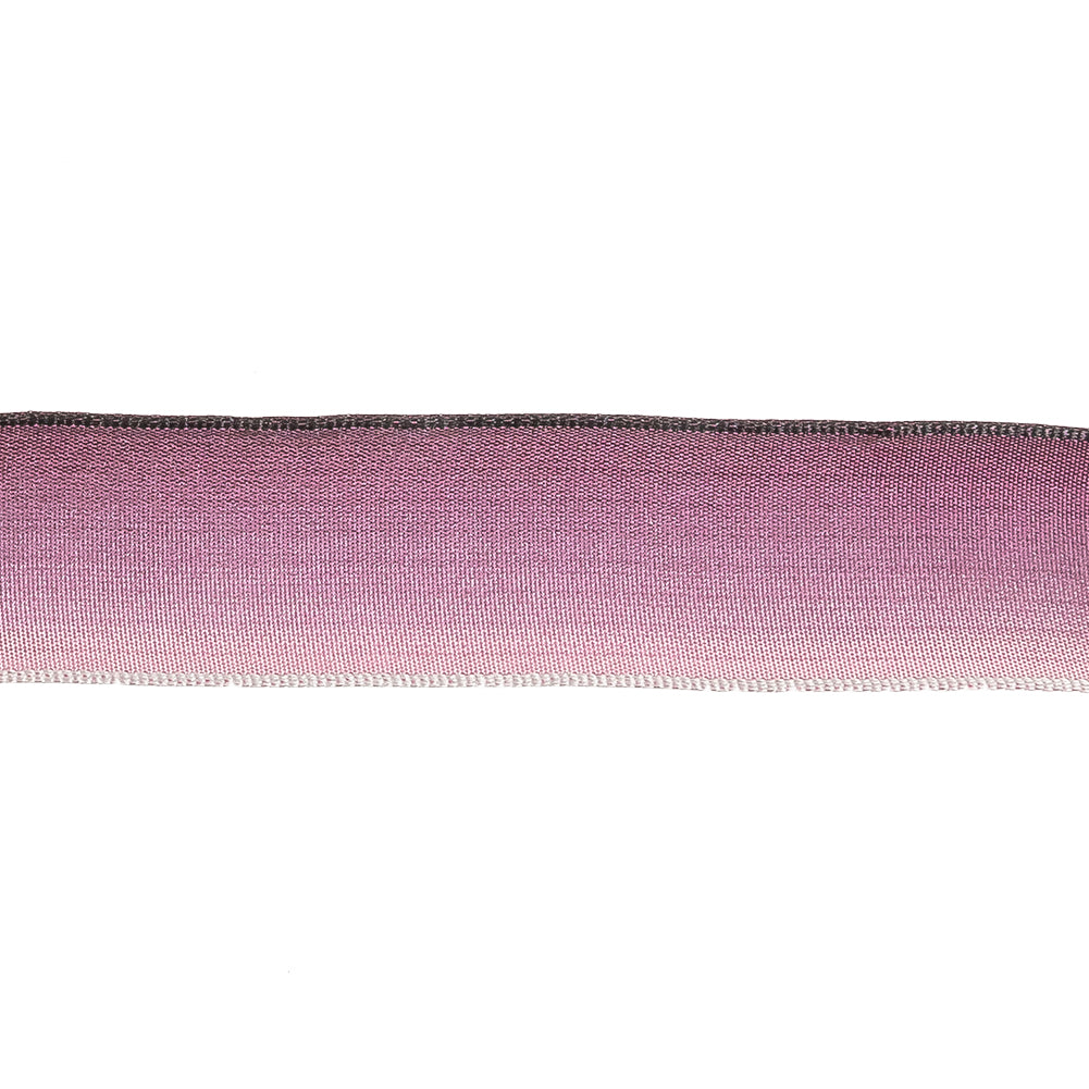 Plum Ombre Woven Ribbon with Wired Edges - 0.875" Detail Plum Ombre Woven Ribbon with Wired Edges - 0.875" Detail