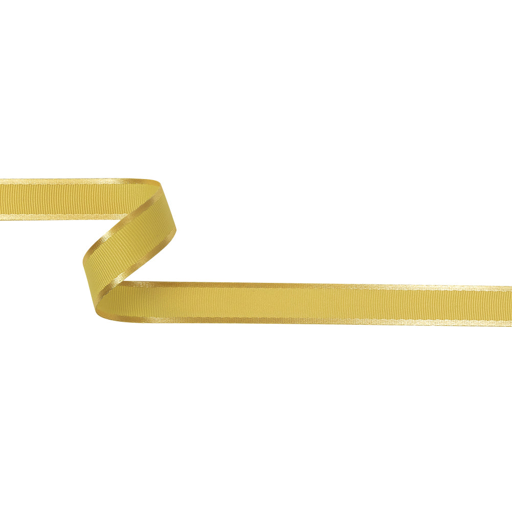 Yellow Satin-Edged Grosgrain Ribbon - 0.625" Yellow Satin-Edged Grosgrain Ribbon - 0.625"