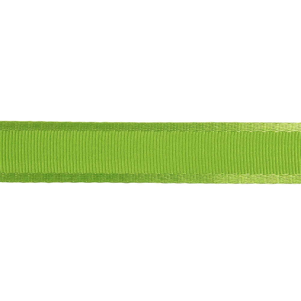 Lime Satin-Edged Grosgrain Ribbon - 0.625" Detail Lime Satin-Edged Grosgrain Ribbon - 0.625" Detail