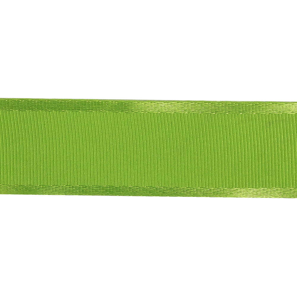 Lime Satin-Edged Grosgrain Ribbon - 1" Detail Lime Satin-Edged Grosgrain Ribbon - 1" Detail